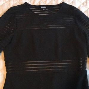 Lulu’s Black Sheer Panel Party Dress